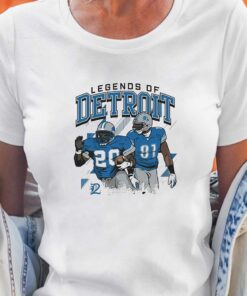 Calvin Johnson And Barry Sanders Legends Of Detroit Lions Shirt