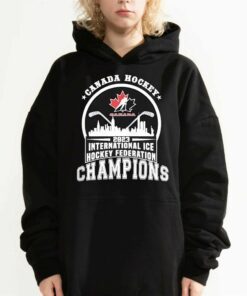 Canada Hockey 2023 International Ice Hockey Federation Champions Skyline Shirt 3