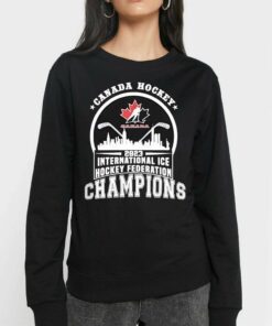 Canada Hockey 2023 International Ice Hockey Federation Champions Skyline Shirt 4