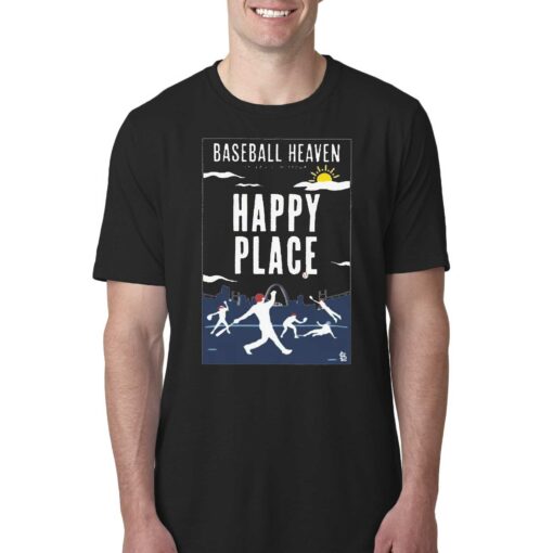 Cardinals Book Club Baseball Heaven Happy Place Shirt