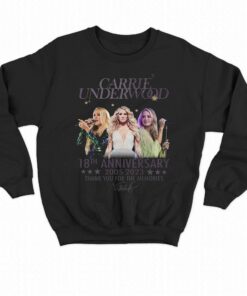 Carrie Underwood 18th Anniversary 2005 – 2023 Thank You For The Memories T-shirt Carrie Underwood 18th Anniversary 2005 – 2023 Thank You For The Memories T-shirt