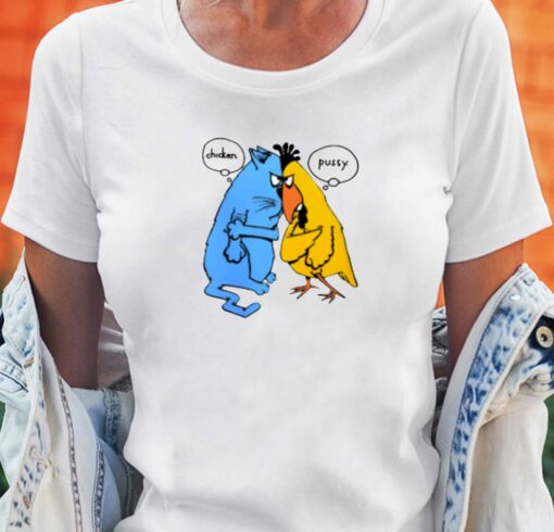 Cartoon Chicken Pussy Single Stitch T-shirt