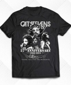 Cat Stevens 57th Anniversary 1966 – 2023 Thank You For The Memories T-shirt Cat Stevens 57th Anniversary 1966 – 2023 Thank You For The Memories T-shirt