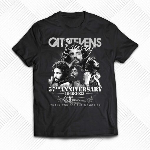 Cat Stevens 57th Anniversary 1966 – 2023 Thank You For The Memories T-shirt