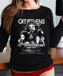 Cat Stevens 57th Anniversary 1966 – 2023 Thank You For The Memories T-shirt Cat Stevens 57th Anniversary 1966 – 2023 Thank You For The Memories T-shirt