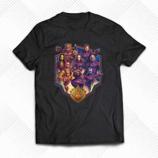 Character Shield Collage Guardians Of The Galaxy Volume 3 T-shirt