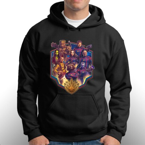 Character Shield Collage Guardians Of The Galaxy Volume 3 T-shirt