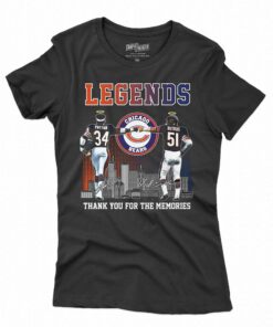 Chicago Bears Legends Payton And Butkus Memories T Shirt Chicago Bears Legends Payton And Butkus Memories T Shirt