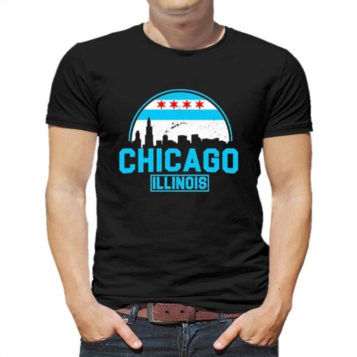 Chicago Illinois Vintage Flag Shirt