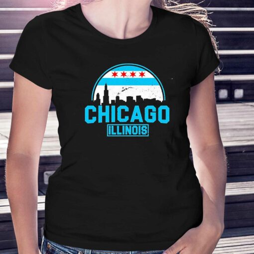 Chicago Illinois Vintage Flag Shirt