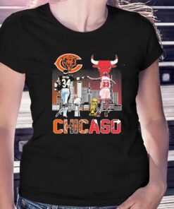 Chicago Sport Teams Walter Payton And Michael Jordan Skyline Signatures Shirt Chicago Sport Teams Walter Payton And Michael Jordan Skyline Signatures Shirt