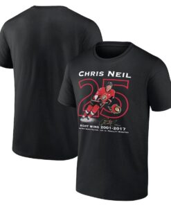 Chris Neil Ottawa Senators Fanatics Branded Number Retirement T-shirt Chris Neil Ottawa Senators Fanatics Branded Number Retirement T-shirt
