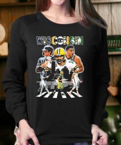 Christian Yelich Giannis Antetokounmpo And Aaron Rodgers Wisconsin Abbey Road Signatures Shirt 3 Christian Yelich Giannis Antetokounmpo And Aaron Rodgers Wisconsin Abbey Road Signatures Shirt 4