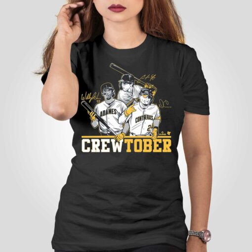 Christian Yelich Willy Adames And William Contreras Crewtober Shirt