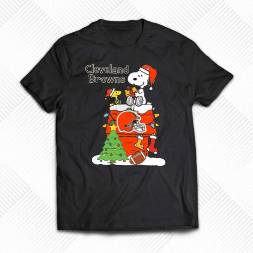 Christmas Snoopy Cleveland Browns Shirt