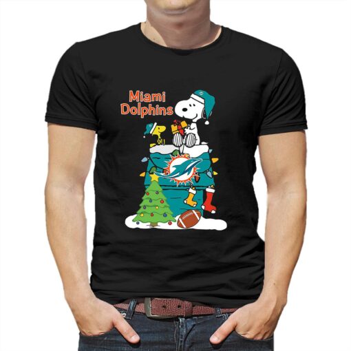 Christmas Snoopy Miami Dolphins Shirt