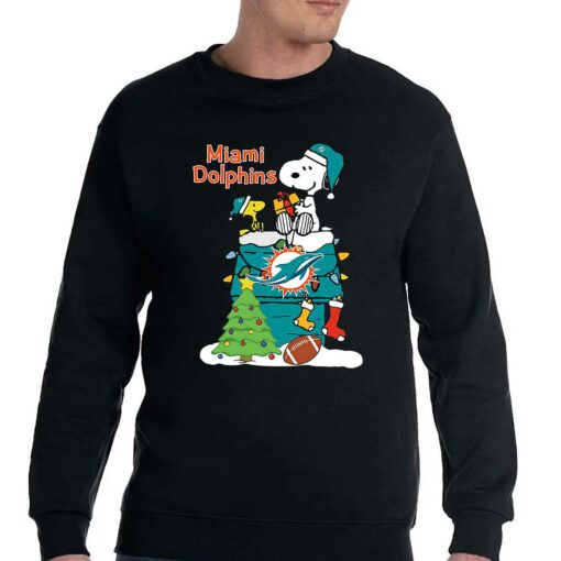 Christmas Snoopy Miami Dolphins Shirt