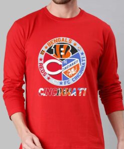 Cincinnati Circle Logo Sport Teams Bengals Reds Unisex Tshirt Cincinnati Circle Logo Sport Teams Bengals Reds Unisex Tshirt