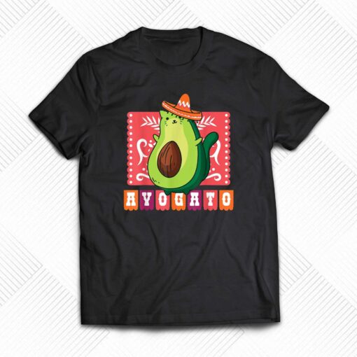 Cinco De Mayo Funny Meow Avogato Cat Avocado Mexico T-shirt