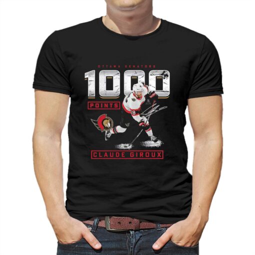 Claude Giroux Ottawa Senators 1000 Career Points T-shirt