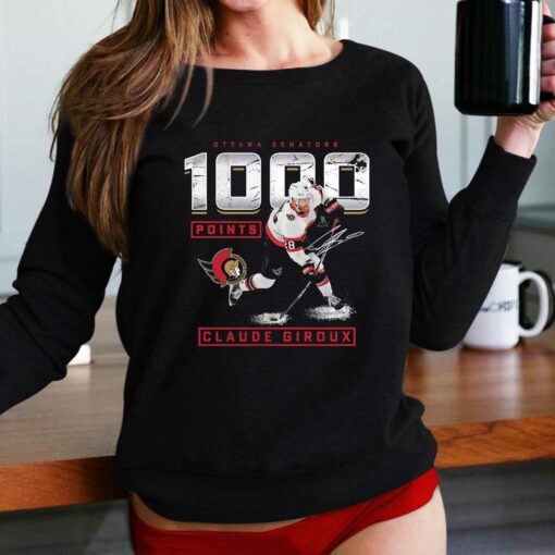 Claude Giroux Ottawa Senators 1000 Career Points T-shirt