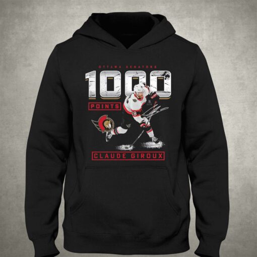 Claude Giroux Ottawa Senators 1000 Career Points T-shirt