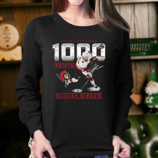 Claude Giroux Ottawa Senators 1000 Career Points T-shirt