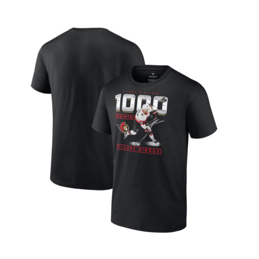 Claude Giroux Ottawa Senators Fanatics Branded 1000 Career Points T-shirt