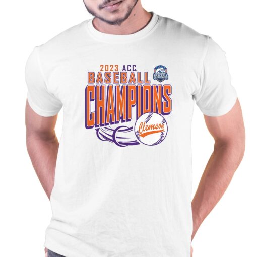 Clemson Tigers Fanatics Branded 2023 Acc Baseball Conference Tournament Champions T-shirt