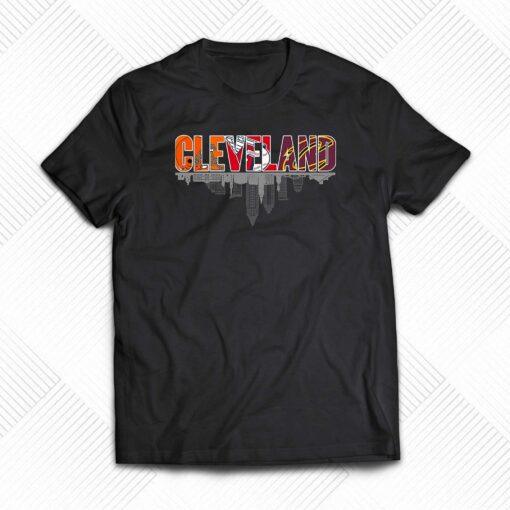 Cleveland 3 Teams Sports Logo Skyline Shirt