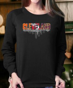 Cleveland 3 Teams Sports Logo Skyline Shirt 4