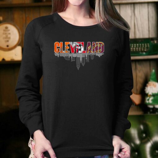 Cleveland 3 Teams Sports Logo Skyline Shirt