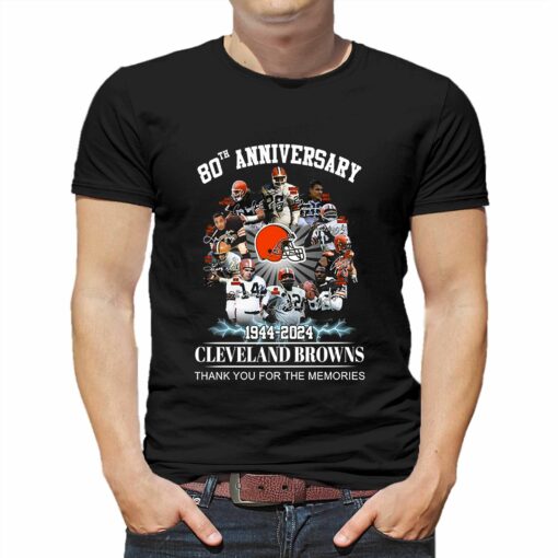 Cleveland Browns 80th Anniversary 1944 2024 Memories Shirt Hoodie Sweater