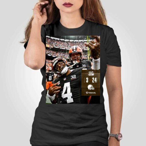 Cleveland Browns Final Score 24 3 Bengals T-shirt