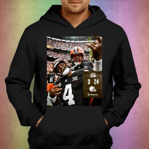 Cleveland Browns Final Score 24 3 Bengals T-shirt