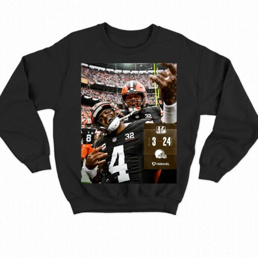 Cleveland Browns Final Score 24 3 Bengals T-shirt