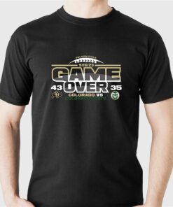 Colorado Buffaloes Vs Colorado State Rams 2023 Rocky Mountain Showdown Football Score T-shirt Colorado Buffaloes Vs Colorado State Rams 2023 Rocky Mountain Showdown Football Score T-shirt