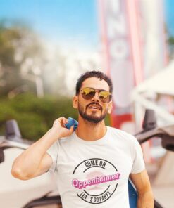 Come On Oppenheimer Lets Go Party Black Outline Unisex 3