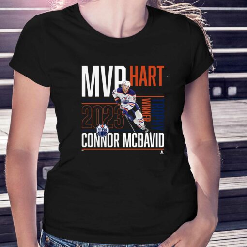 Connor Mcdavid Edmonton Oilers Fanatics Branded 2023 Hart Trophy Winner T-shirt