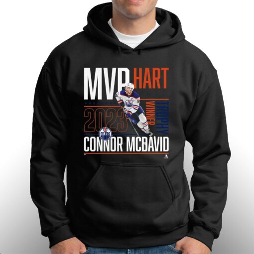 Connor Mcdavid Edmonton Oilers Fanatics Branded 2023 Hart Trophy Winner T-shirt