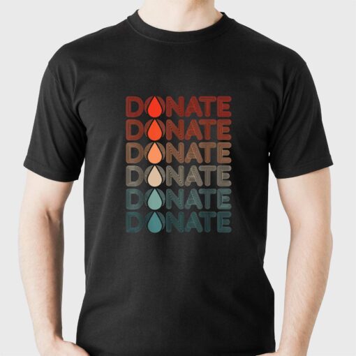 Cool donate blood graphic art blood donor design t-shirt