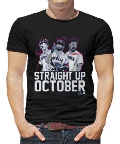Corey Seager Marcus Semien And Adolis Garcia Straight Up October Shirt Corey Seager Marcus Semien And Adolis Garcia Straight Up October Shirt