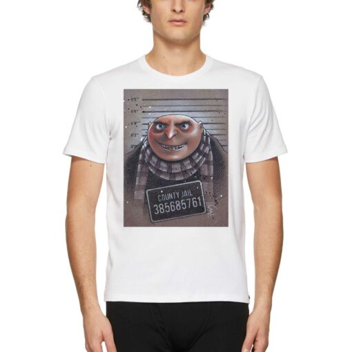 County Jail Gru Despicable Me Evil Genius Portrait T-shirt