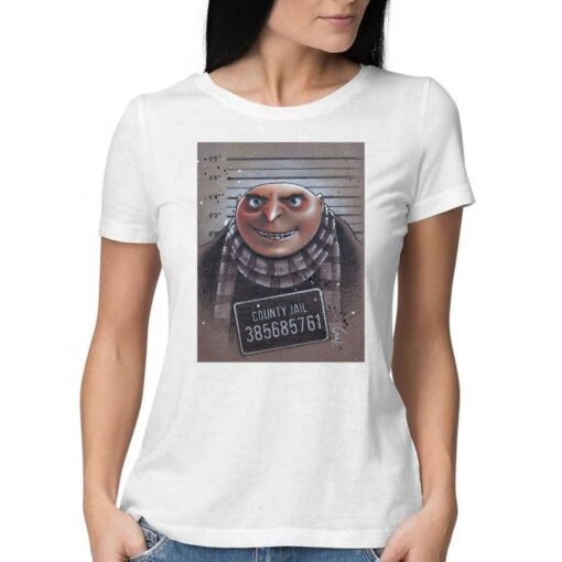 County Jail Gru Despicable Me Evil Genius Portrait T-shirt