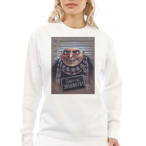 County Jail Gru Despicable Me Evil Genius Portrait T-shirt