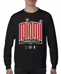 Court Culture Classic Miami Basketball Fleece Crewneck T shirt 4