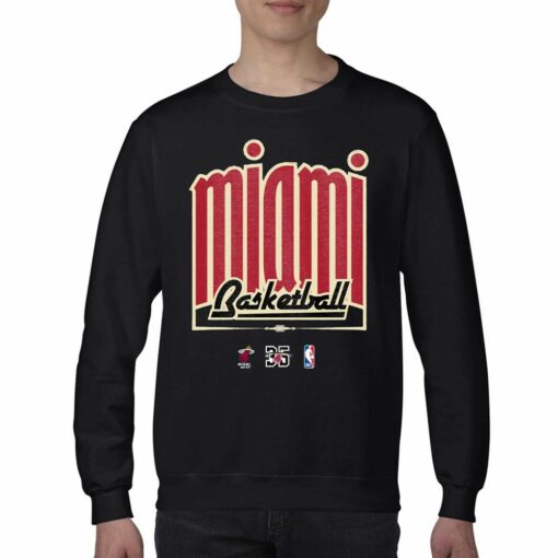 Court Culture Classic Miami Basketball Fleece Crewneck T-shirt