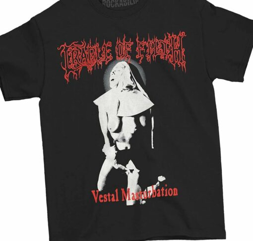 Cradle Of Filth Vestal Masturbation Jesus Is A Cunt Shirt