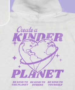 Create A Kinder Planet Hoodie Pink And Blue
