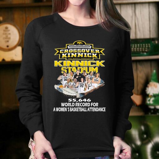 Crossover Kinnick Iowa Womens Basketball Kinnick Stadium 55646 World Record For A Womens Basketball Attendance T-shirt